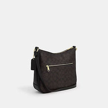 Load image into Gallery viewer, COACH ELLIE FILE BAG IN SIGNATURE CANVAS (COACH CZ177) GOLD/WALNUT/BLACK
