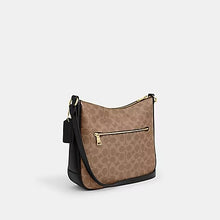 Load image into Gallery viewer, COACH ELLIE FILE BAG IN SIGNATURE CANVAS (COACH CZ177) GOLD/TAN/BLACK