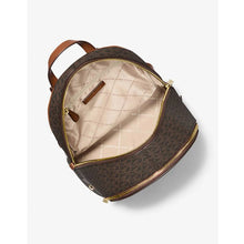 Load image into Gallery viewer, MICHAEL KORS RHEA MEDIUM BACKPACK IN SIGNATURE BROWN