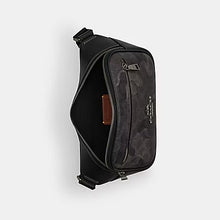 Load image into Gallery viewer, COACH ELIAS BELT BAG IN SIGNATURE CAMO PRINT CW314 IN GUNMETAL/GREY MULTI