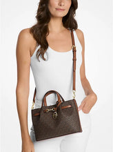 Load image into Gallery viewer, MICHAEL KORS CARSON SMALL SATCHEL IN SIGNATURE BROWN