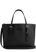 Load image into Gallery viewer, COACH MOLLIE TOTE 25 LEATHER SILVER BLACK (CV966)