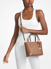 Load image into Gallery viewer, MICHAEL KORS EVA XS LEATHER CONVERTIBLE TOTE IN LUGGAGE