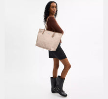 Load image into Gallery viewer, COACH LARGE CITY TOTE MAXI SIGNATURE CCD66 IN SAND TAUPE