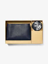 Load image into Gallery viewer, GIFT SET IN NAVY : MICHAEL KORS TRISHA MEDIUM LOGO CROSSBODY IN NAVY