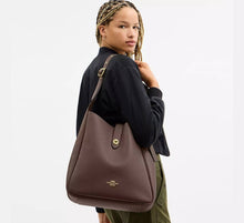 Load image into Gallery viewer, COACH HADLEY LARGE SHOULDER LEATHER IN DARK STONE