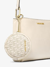 Load image into Gallery viewer, GIFT SET IN LIGHT CREAM : MICHAEL KORS TRISHA MEDIUM LOGO CROSSBODY IN LIGHT CREAM