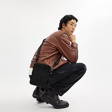 Load image into Gallery viewer, COACH SULLIVAN CROSSBODY IN BLOCKED SIGNATURE CANVAS CW388 IN GUNMETAL/CHARCOAL/BLACK