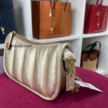 Load image into Gallery viewer, COACH SWINGER 20 METALIC SOFT GOLD C6746
