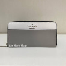 Load image into Gallery viewer, KATE SPADE STACI COLORBLOCK LARGE CONTINENTAL WALLET IN NIMBUS GREY MULTI