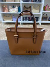 Load image into Gallery viewer, MICHAEL KORS JET SET TRAVEL XS CARRYALL CONVERTIBLE TOP ZIP TOTE IN LUGGAGE