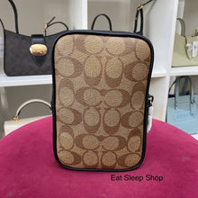 Load image into Gallery viewer, COACH ADEN CROSSBODY IN SIGNATURE CANVAS CO912 GUNMETAL/KHAKI