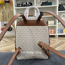 Load image into Gallery viewer, MICHAEL KORS JAYCEE BACKPACK MEDIUM SIGNATURE IN VANILLA