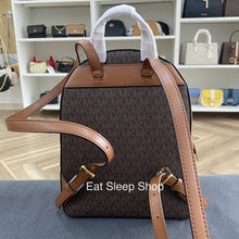 Load image into Gallery viewer, MICHAEL KORS JAYCEE BACKPACK MEDIUM SIGNATURE IN BROWN