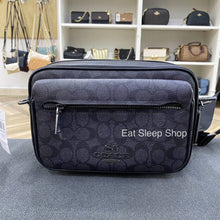 Load image into Gallery viewer, COACH ELIAS CROSSBODY IN SIGNATURE CANVAS (COACH CZ401) GUNMETAL/CHARCOAL/BLACK