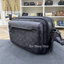 Load image into Gallery viewer, COACH ELIAS CROSSBODY IN SIGNATURE CANVAS (COACH CZ401) GUNMETAL/CHARCOAL/BLACK