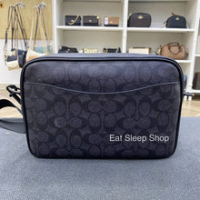 Load image into Gallery viewer, COACH ELIAS CROSSBODY IN SIGNATURE CANVAS (COACH CZ401) GUNMETAL/CHARCOAL/BLACK