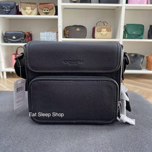 Load image into Gallery viewer, COACH SULLIVAN FLAP CROSSBODY CN729 GUNMETAL/BLACK
