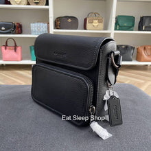 Load image into Gallery viewer, COACH SULLIVAN FLAP CROSSBODY CN729 GUNMETAL/BLACK