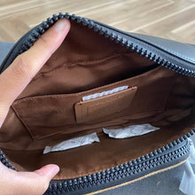 Load image into Gallery viewer, COACH TRACK BELT BAG IN SIGNATURE CANVAS C3765 IN GUNMETAL/KHAKI/BLACK