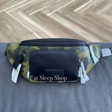 Load image into Gallery viewer, COACH TRACK BELT BAG IN SIGNATURE CANVAS WITH CAMO PRINT CM184 GUNMETAL/GREEN MULTI