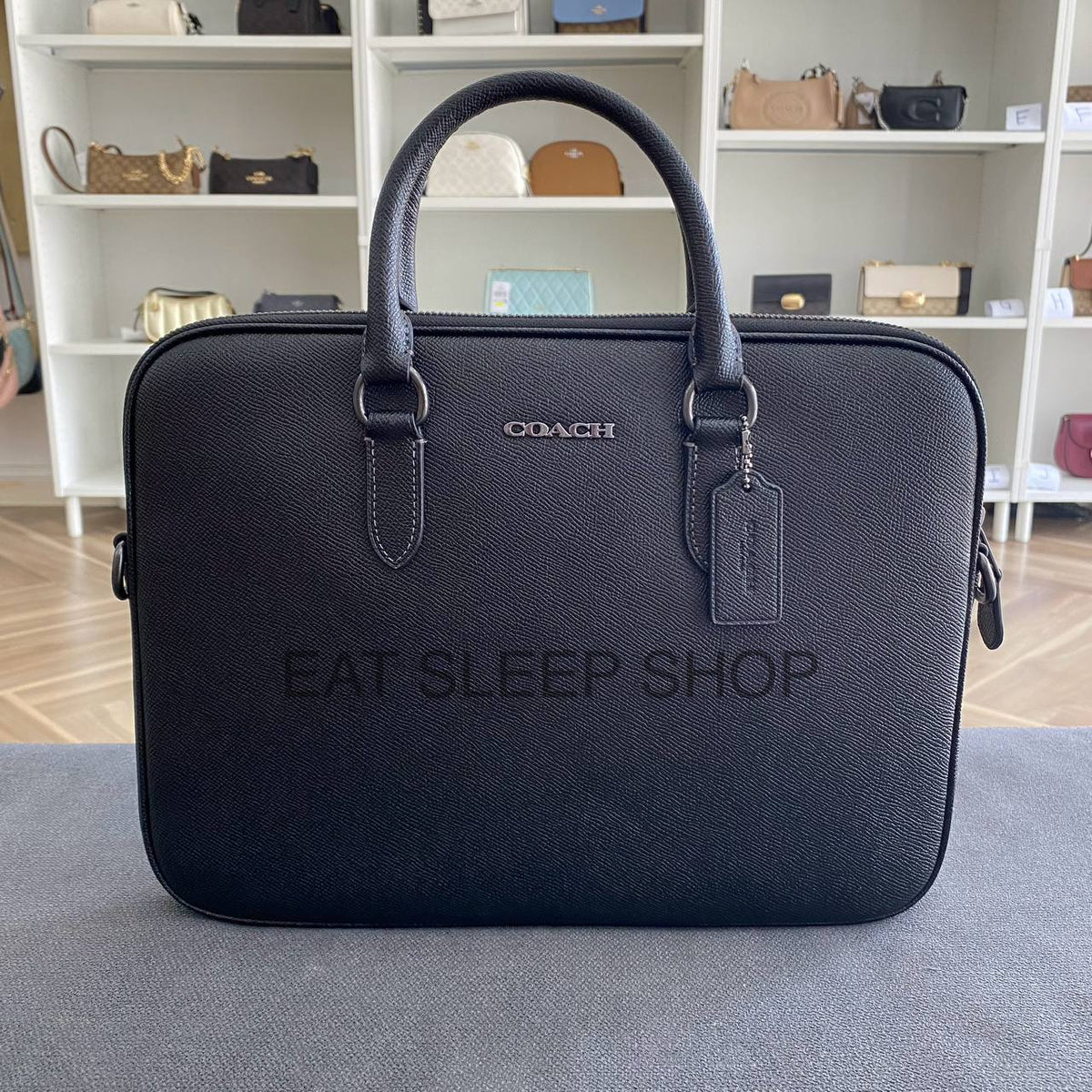 COACH LIAM BRIEF CASE IN BLACK COACH CJ652 eatsleepshop