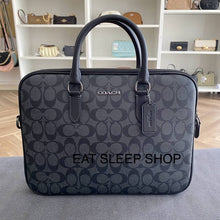 Load image into Gallery viewer, COACH LIAM BRIEF CASE IN CHARCOAL CJ630