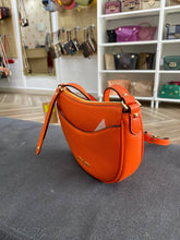 Load image into Gallery viewer, MICHAEL KORS DOVER SMALL HALF MOON CROSSBODY LEATHER IN POPPY
