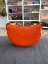Load image into Gallery viewer, MICHAEL KORS DOVER SMALL HALF MOON CROSSBODY LEATHER IN POPPY