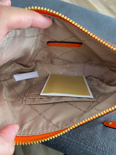 Load image into Gallery viewer, MICHAEL KORS DOVER SMALL HALF MOON CROSSBODY LEATHER IN POPPY