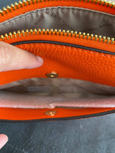 Load image into Gallery viewer, MICHAEL KORS DOVER SMALL HALF MOON CROSSBODY LEATHER IN POPPY