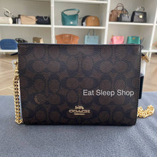Load image into Gallery viewer, COACH COACH SLIM CROSSBODY BAG SIGNATURE CANVAS CW204 in WALNUT BLACK