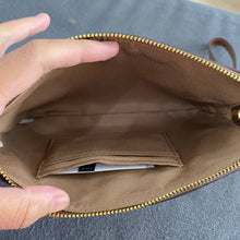 Load image into Gallery viewer, COACH LARGE CORNER ZIP WRISTLET SIGNATURE CANVAS CZ277 IN TAN BROWN