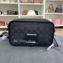 Load image into Gallery viewer, COACH WYATT CROSSBODY IN SIGNATURE CANVAS CHARCOAL BLACK CM109