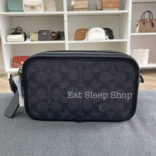 Load image into Gallery viewer, COACH WYATT CROSSBODY IN SIGNATURE CANVAS CHARCOAL BLACK CM109
