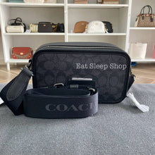 Load image into Gallery viewer, COACH WYATT CROSSBODY IN SIGNATURE CANVAS CHARCOAL BLACK CM109