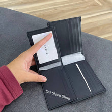 Load image into Gallery viewer, COACH COMPACT ID WALLET IN CR905 IN CHARCOAL/BLACK