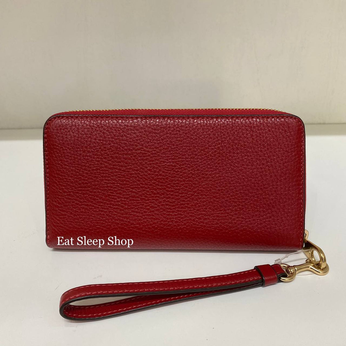 Coach Pebble Leather Long Zip Wallet - 1941 Red – Jax & Henley