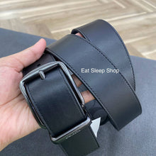 Load image into Gallery viewer, COACH HARNESS BUCKLE CUT TO SIZE REVERSIBLE BELT, 38 MM (COACH CQ022) CHARCOAL/BLACK