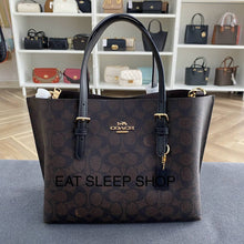 Load image into Gallery viewer, COACH MOLLIE TOTE 25 SIGNATURE CANVAS CV965 IN IM/WALNUT BLACK
