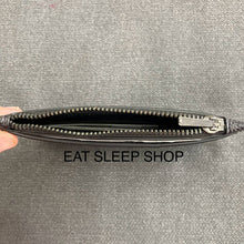 Load image into Gallery viewer, COACH ZIP CARD CASE SIGNATURE CV764 IN CHARCOAL/BLACK
