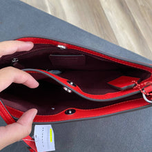 Load image into Gallery viewer, COACH PENELOPE SHOULDER BAG CP101 IN SILVER/BRIGHT POPPY