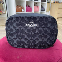 Load image into Gallery viewer, COACH JAMIE CAMERA BAG IN SIGNATURE DENIM (COACH CQ710) SILVER/BLACK (DETACHABLE STRAP)