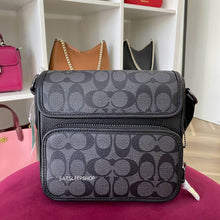 Load image into Gallery viewer, COACH SULLIVAN FLAP CROSSBODY IN BLACK/CHARCOAL (CC032)
