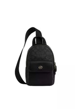 Load image into Gallery viewer, COACH SMALL TURNLOCK SLING PACK CAJ29 IN CHARCOAL BLACK