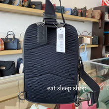 Load image into Gallery viewer, COACH TRACK PACK COLORBLOCK SIGNATURE CANVAS C2711 IN GUNMETAL / CHARCOAL /BLACK