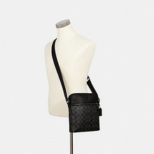 Load image into Gallery viewer, COACH HOUSTON FLIGHT BAG IN SIGNATURE CANVAS 4010 QB/CHARCOAL/BLACK (6948916527291)