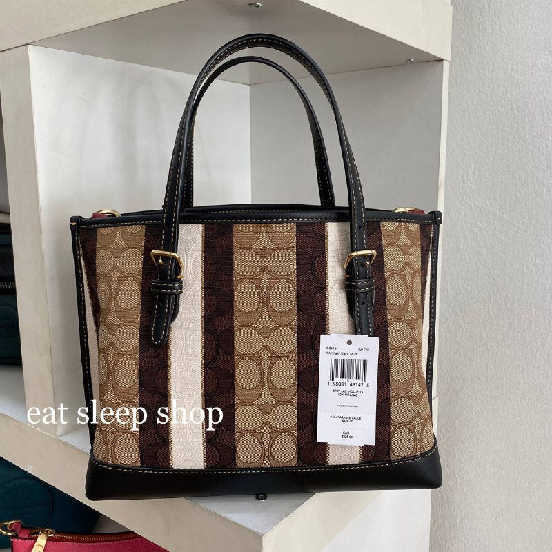 Coach zip tote in best sale signature jacquard