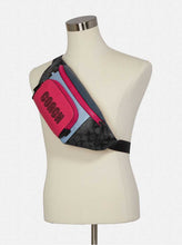 Load image into Gallery viewer, COACH TRACK BELT BAG IN COLORBLOCK SIGNATURE WITH COACH C8129 IN CHARCOAL DENIM MULTI