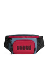 Load image into Gallery viewer, COACH TRACK BELT BAG IN COLORBLOCK SIGNATURE WITH COACH C8129 IN CHARCOAL DENIM MULTI